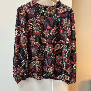 Loft colorful Floral Paisley Women's Top size LP